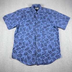 VTG Banana Republic Safari & Travel Shirt Mens Medium Floral Button Up‎